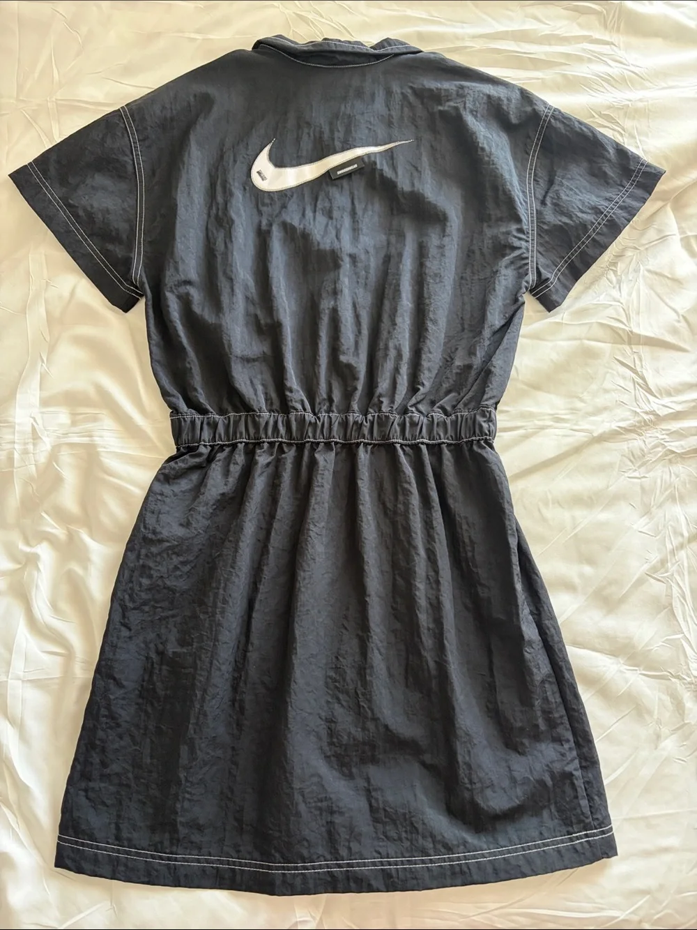 Nike Black Short-Sleeve Half-Zip Sport Dress